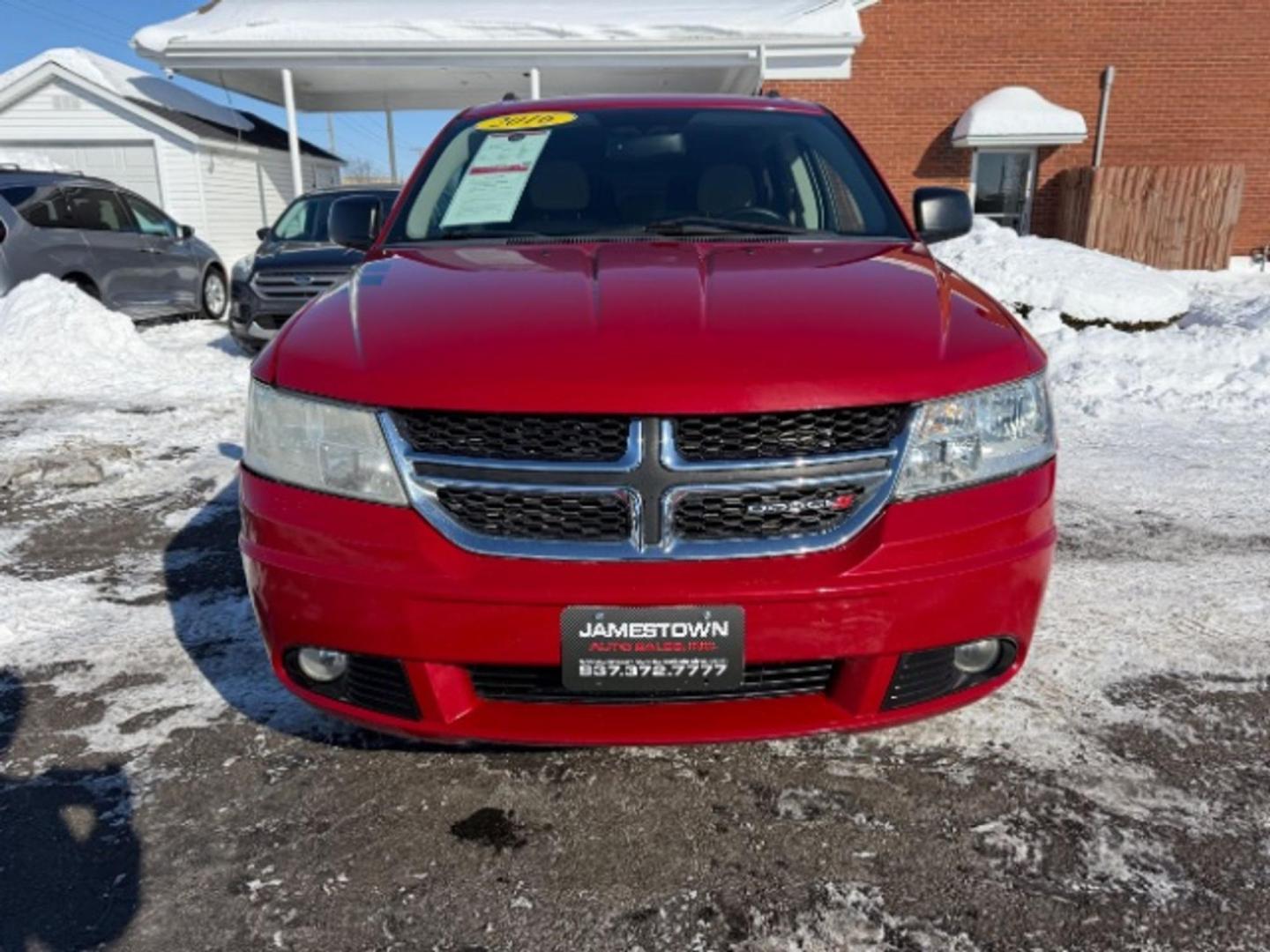 2016 Redline 2 Coat Pearl Dodge Journey SE (3C4PDCAB8GT) with an Tigershark MultiAir 2.4L I-4 DOHC engine, located at 1865 W 2nd St., Xenia, OH, 45385, (937) 372-7777, 39.681259, -83.961945 - Photo#1