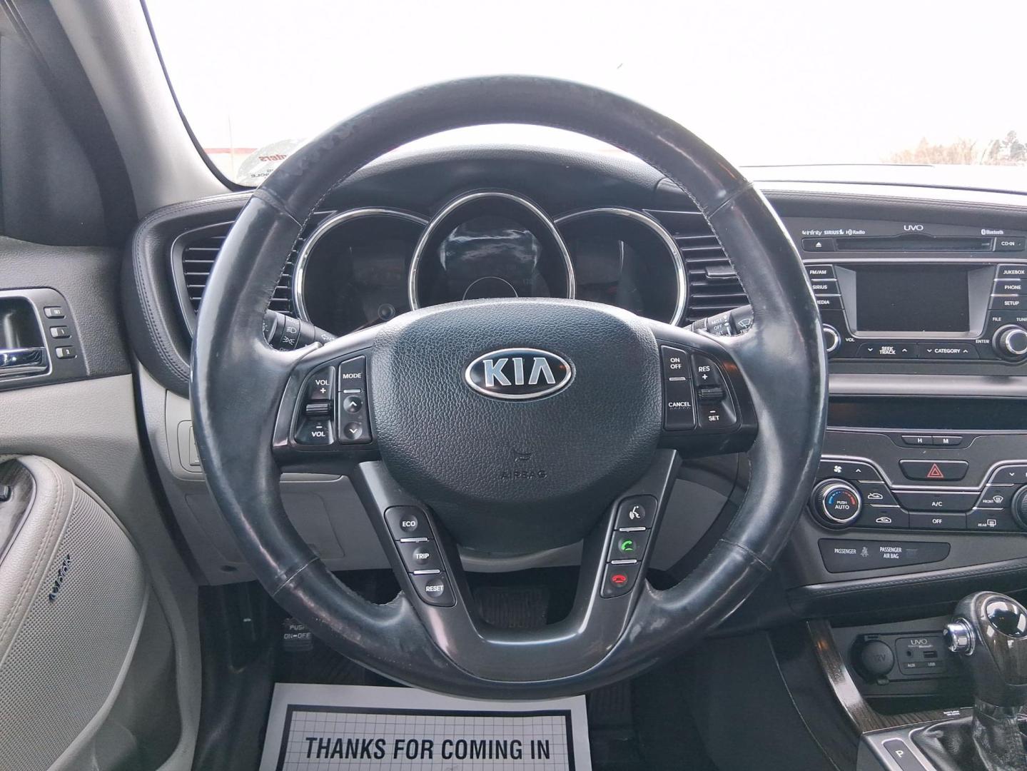 2013 Bright Silver Metallic /Black/Grey Kia Optima EX (5XXGN4A77DG) with an 2.4L I-4 gasoline direct injection engine, located at 1865 W 2nd St., Xenia, OH, 45385, (937) 372-7777, 39.681259, -83.961945 - Photo#15