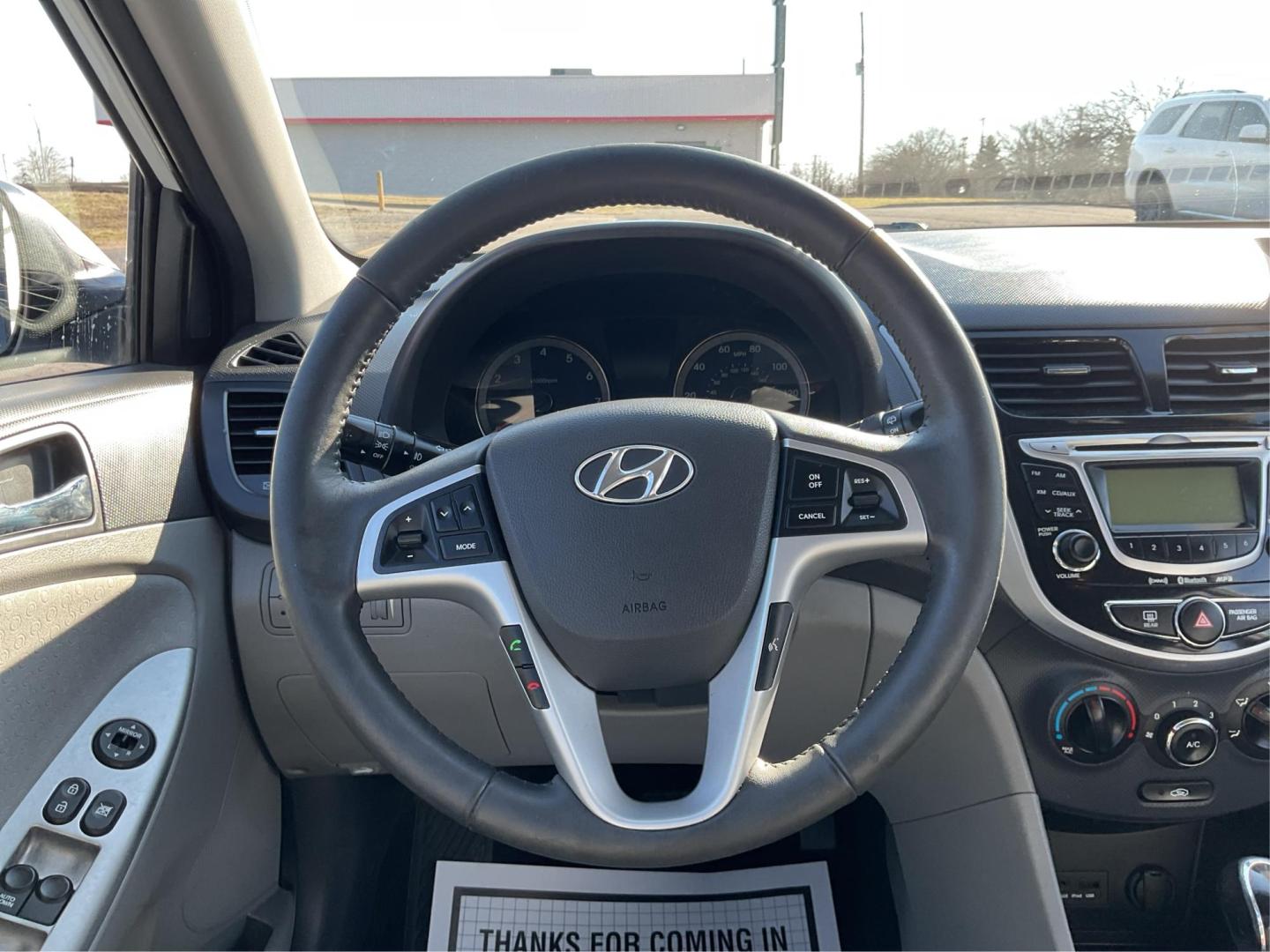 2012 Century White /Black/Grey Hyundai Accent SE (KMHCU5AE2CU) with an 1.6L I-4 gasoline direct injection engine, located at 1865 W 2nd St., Xenia, OH, 45385, (937) 372-7777, 39.681259, -83.961945 - Photo#15