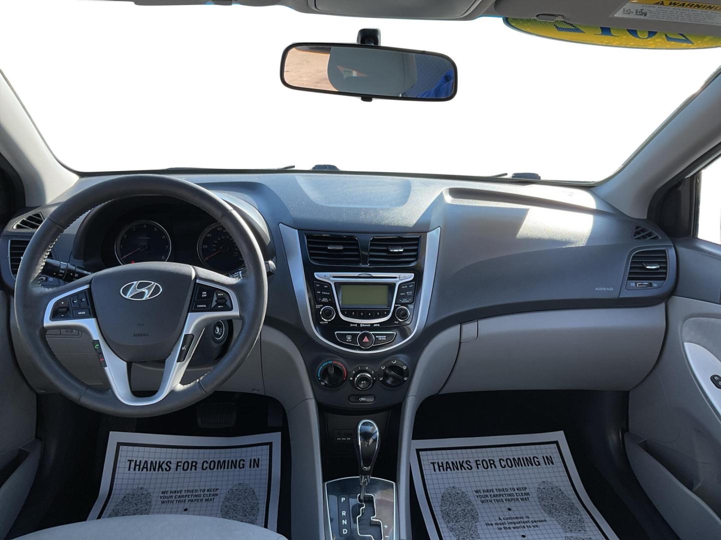 2012 Century White /Black/Grey Hyundai Accent SE (KMHCU5AE2CU) with an 1.6L I-4 gasoline direct injection engine, located at 1865 W 2nd St., Xenia, OH, 45385, (937) 372-7777, 39.681259, -83.961945 - Photo#16